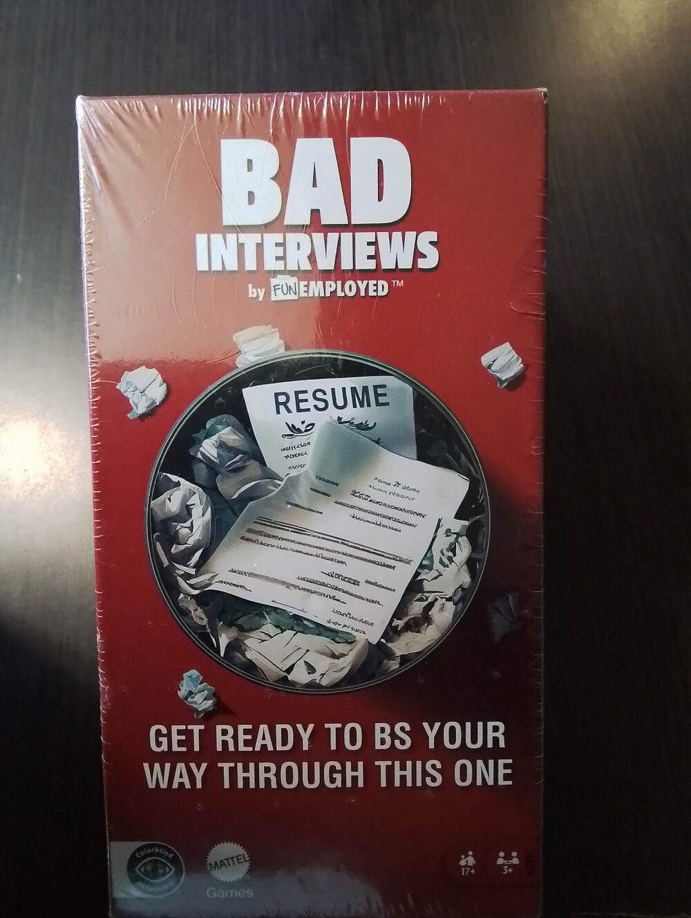 Mattel Bad Interviews Card Game - Red Box